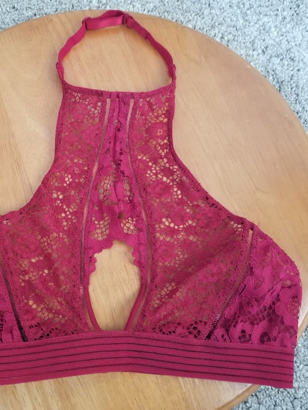Victoria's Secret XS Lace Bralette Dark Red Victorian
